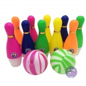 Bộ đồ chơi bowling 10 trái màu & 2 bóng nhựa loại nhỏ